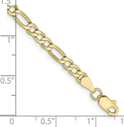 10k Yellow Gold 3.5mm Figaro Chain Bracelet Fine Jewelry For Women Gifts For Her in Saudi Arabia