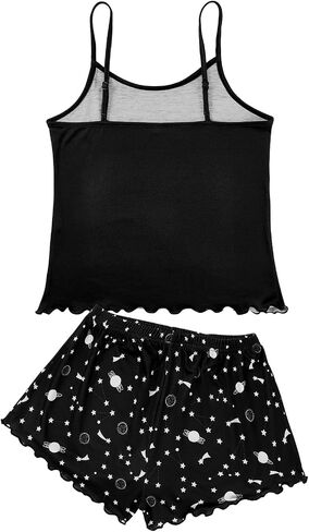 American Trends Cute Pajamas for Women Strawberry Print Cami Top and Shorts Pj Set Two Piece Pajama Set Sleepwear Sleep Set in Saudi Arabia