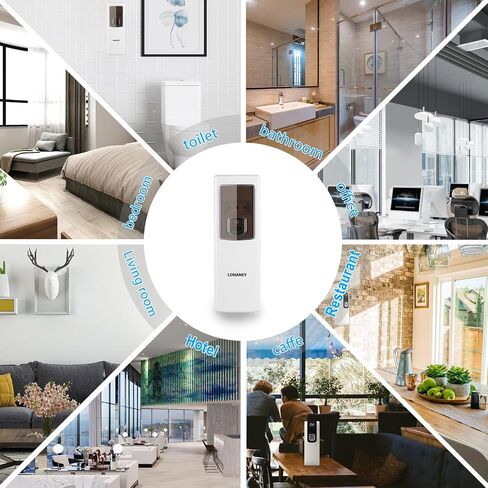 Automatic Fragrance Dispenser - LONANEY Wall Mount/Free Standing Commercial ABS Auto Air Freshener Dispenser Aerosol Spray Perfume Dispenser for Home Room Office Bathroom in Saudi Arabia
