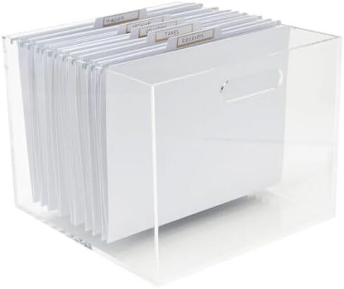 RUSSELL+HAZEL Acrylic Bloc Narrow Accessory Tray, Clear, 4.5" x 12.2" x .5" (31381) in Kuwait