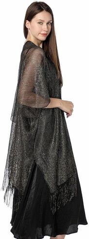 شال مسائي لامع لامع من GORAIS وسترة نسائية شفافة بأكمام قصيرة لفساتين الحفلات in Kuwait