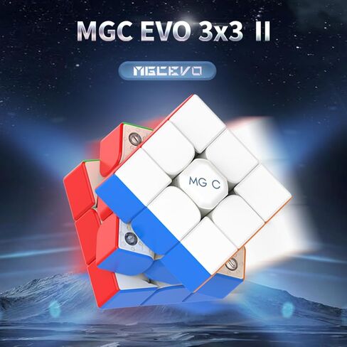 YJ MGC EVO 3X3X3 II إصدار مغناطيس أساسي 3x3 مكعب سرعة بدون ملصقات مكعب 3x3 للأطفال والكبار in Kuwait