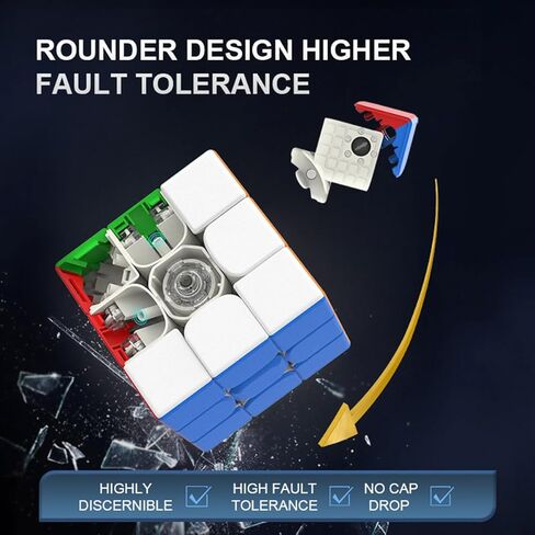 YJ MGC EVO 3X3X3 II إصدار مغناطيس أساسي 3x3 مكعب سرعة بدون ملصقات مكعب 3x3 للأطفال والكبار in Kuwait