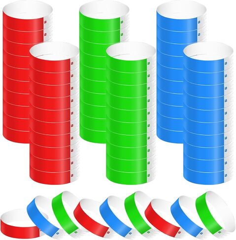600pcs Neon Wristbands, Waterproof Paper Bracelets Event Wristbands Colorful Wrist Party Bands Armbands for Events Party Festivals Concerts and Fairs in Saudi Arabia