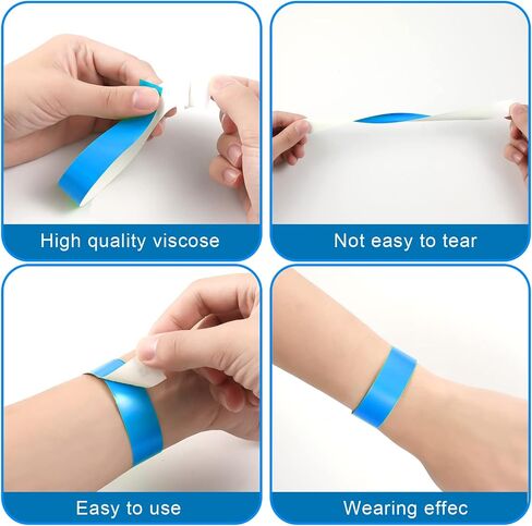 600pcs Neon Wristbands, Waterproof Paper Bracelets Event Wristbands Colorful Wrist Party Bands Armbands for Events Party Festivals Concerts and Fairs in Saudi Arabia