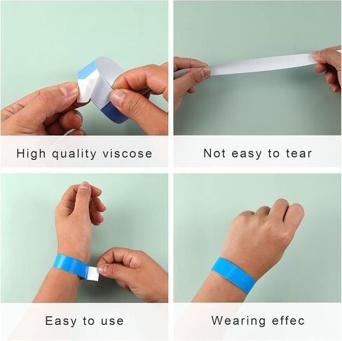 600pcs Neon Wristbands, Waterproof Paper Bracelets Event Wristbands Colorful Wrist Party Bands Armbands for Events Party Festivals Concerts and Fairs in Saudi Arabia