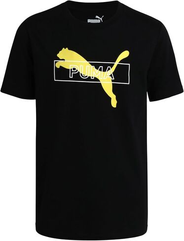 PUMA Boys' T-Shirt - Cotton Cat Logo T-Shirt for Boys - Kids Youth Athletic Crewneck Short Sleeve Tee (S-XL) in Saudi Arabia