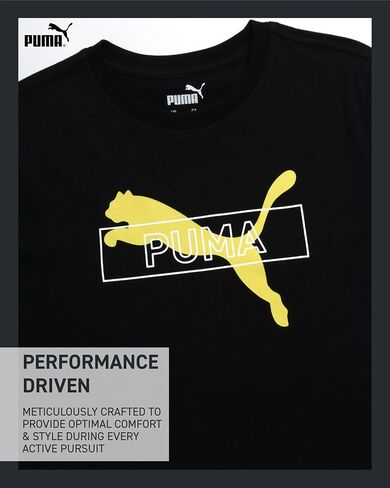 PUMA Boys' T-Shirt - Cotton Cat Logo T-Shirt for Boys - Kids Youth Athletic Crewneck Short Sleeve Tee (S-XL) in Saudi Arabia