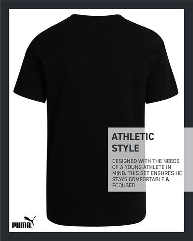 PUMA Boys' T-Shirt - Cotton Cat Logo T-Shirt for Boys - Kids Youth Athletic Crewneck Short Sleeve Tee (S-XL) in Saudi Arabia