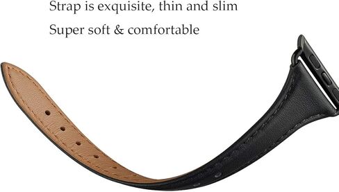 WFEAGL Leather Bands Compatible with Apple Watch Band 38mm 40mm 41mm 42mm 44mm 45mm 49mm Women, Top Grain Leather Strap Slim & Thin Replacement Wristband for iWatch Band Ultra2 Ultra SE & Series 9 8 7 6 5 4 3 2 1 in Kuwait