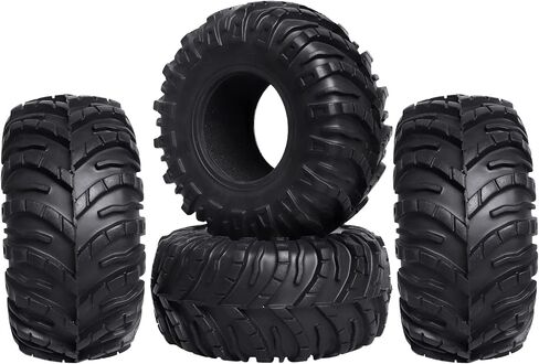 2.2inch Crawler Tires 4Pcs RC Rubber Tyre Set Wheel Tires for Tamiya Blackfoot Axial SCX10 RR10 Wraith 1/10 RC Rock Crawler Truck in Kuwait
