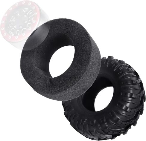 2.2inch Crawler Tires 4Pcs RC Rubber Tyre Set Wheel Tires for Tamiya Blackfoot Axial SCX10 RR10 Wraith 1/10 RC Rock Crawler Truck in Kuwait