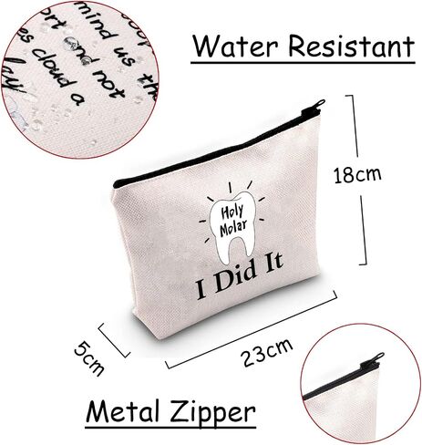 JXGZSO Dentist Cosmetic Bag Dental Hygienist Graduation Gift Dentist Assistant Merch Holy Molar I Did It Dental Surgeon Gifts in Saudi Arabia
