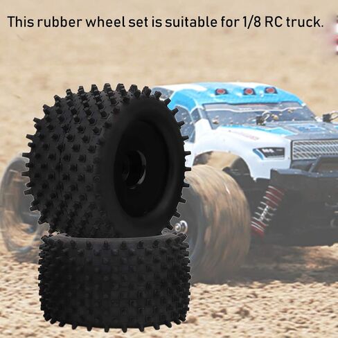 إطار مطاطي، عجلة محور 82 مم 155 مم أجزاء ترقية إطار RC متوافقة مع سيارة السباق Monster Truck 1/8 RC in Saudi Arabia