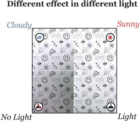 DKTIE 14 Patterns Window Privacy Film Frosted Glass Window Film Sun Blocking Window Tinting Film Static Cling Bathroom Door Covering Heat Blocker Decorative Sticker (CTBLT191, 35.4 x 78.7 Inch) in Kuwait