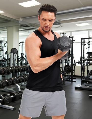 TACVASEN MENS تجريب الخزان أعلى upf 80+ y-back muscle قمصان سريعة جافة بلا أكمام قميص لسباحة الشاطئ الرياضي الرياضي الرياضي in Kuwait