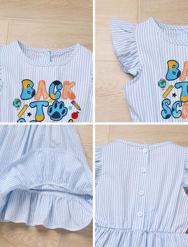 Imekis Toddler Kids Girls Bread to School Dress Sleeve Plaid Plaid Asserized Ristergarten 3-8T in Saudi Arabia