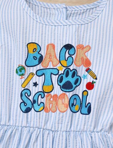 Imekis Toddler Kids Girls Bread to School Dress Sleeve Plaid Plaid Asserized Ristergarten 3-8T in Saudi Arabia