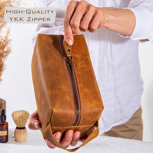 حقيبة أدوات الزينة البينية الجلدية المخصصة للرجال - مجموعة DOPP المحفورة المخصصة مع الاسم أو الهدايا الأولية ، هدية سفر لرجال العريس ، الزوج ، الأب ، صديقها ، عيد ميلاد أو ذكرى ، هدايا للرجال in Saudi Arabia