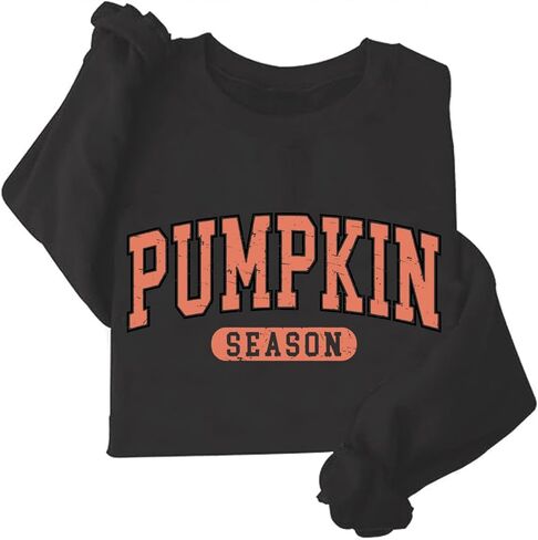 Fall Pumpkin Season Crewneck Sweatshirt Retro Halloween Sweatshirt Thanksgiving Gift in Kuwait