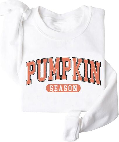Fall Pumpkin Season Crewneck Sweatshirt Retro Halloween Sweatshirt Thanksgiving Gift in Kuwait