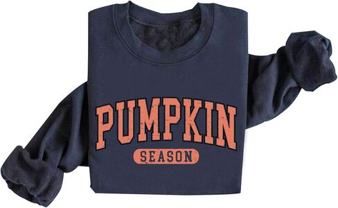 Fall Pumpkin Season Crewneck Sweatshirt Retro Halloween Sweatshirt Thanksgiving Gift in Kuwait