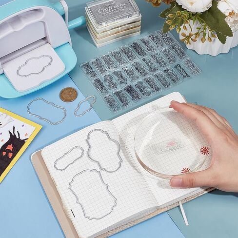 INFUNLY 3PCS Butterfly Stamp and Die Set Dragonfly Bee Transparent Silicone Stamp Frame Cutting Dies Flower Beetles Clear Stamp and Die Cuts Embossing Stencil for Card Making DIY Scrapbooking Album in Saudi Arabia