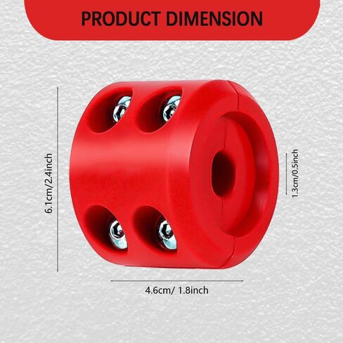 Winch Cable Hook Stopper for ATV UTV SUV ORV, Rubber Rope Line Saver, Bump Shock Saver Dampener with Stainless Steel Screw and Nut, Cable Saver Hook Stopper Prevent Bouncing Fraying (Red) in Saudi Arabia