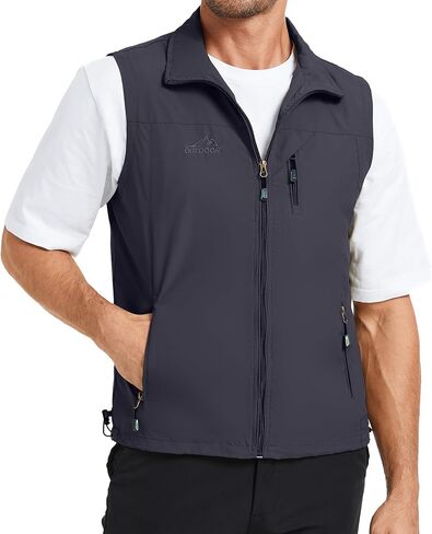 KIWI RATA Mens Casual Lightweight Outdoor Vest Summer Fishing Safari Travel Outerwear Vests Cargo Utility Jacket in Kuwait