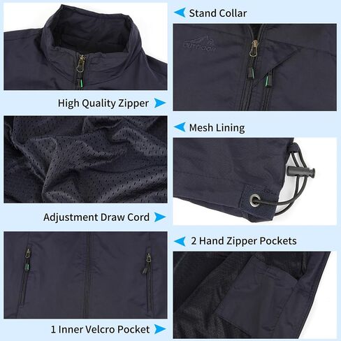 KIWI RATA Mens Casual Lightweight Outdoor Vest Summer Fishing Safari Travel Outerwear Vests Cargo Utility Jacket in Kuwait