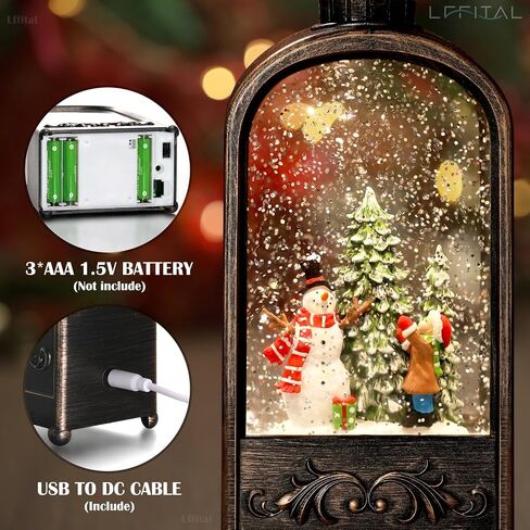 Christmas Snow Globe Ballerina Nutcracker Snow Globe Lantern with Music Glittering Lighted Christmas Tree and Clara Snow Globe Table Decoration for Girls,USB and Battery Operated, 8.2" in Saudi Arabia