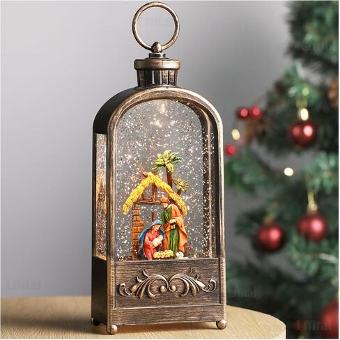 Christmas Snow Globe Ballerina Nutcracker Snow Globe Lantern with Music Glittering Lighted Christmas Tree and Clara Snow Globe Table Decoration for Girls,USB and Battery Operated, 8.2" in Saudi Arabia