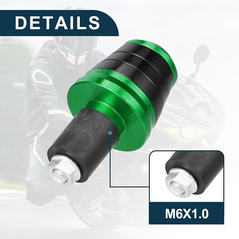 دراجة نارية مقود المقود End Plug Alumoinum alloy 18mm-20mm 0.71 "-0.79" 33.5mm OD Former | المقبض الأمامي شريط قبضة Cap Gear توازن التوصيل الأخضر 1 زوج in Kuwait