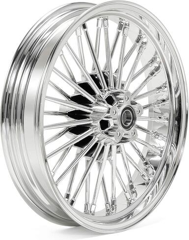 Tofr 16inch chrome wression eleels rems tubeless fat king talkes for harley heritage softail ، flstn deluxe ، fxstd deuce ، flstsc Springer Classic ، flstf fat boy ، fls slim ، fxstb night train ، fxst Standard in Kuwait