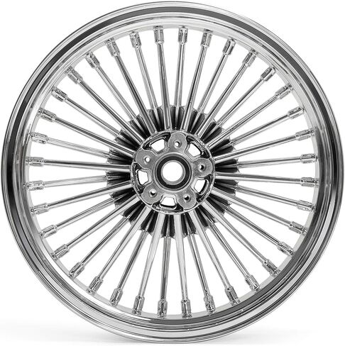 Tofr 16inch chrome wression eleels rems tubeless fat king talkes for harley heritage softail ، flstn deluxe ، fxstd deuce ، flstsc Springer Classic ، flstf fat boy ، fls slim ، fxstb night train ، fxst Standard in Kuwait