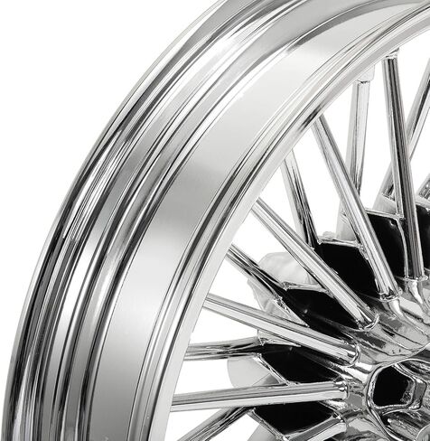 Tofr 16inch chrome wression eleels rems tubeless fat king talkes for harley heritage softail ، flstn deluxe ، fxstd deuce ، flstsc Springer Classic ، flstf fat boy ، fls slim ، fxstb night train ، fxst Standard in Kuwait