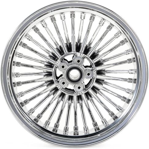 Tofr 16inch chrome wression eleels rems tubeless fat king talkes for harley heritage softail ، flstn deluxe ، fxstd deuce ، flstsc Springer Classic ، flstf fat boy ، fls slim ، fxstb night train ، fxst Standard in Kuwait