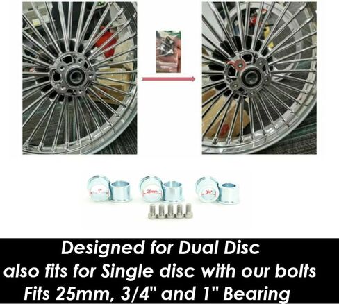 Tofr 16inch chrome wression eleels rems tubeless fat king talkes for harley heritage softail ، flstn deluxe ، fxstd deuce ، flstsc Springer Classic ، flstf fat boy ، fls slim ، fxstb night train ، fxst Standard in Kuwait