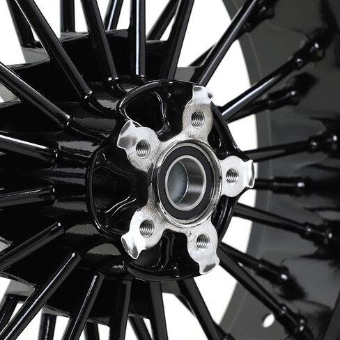 TOFR 16inch Chrome Front Rear Wheels Rims Tubeless Fat King Spokes For Harley Heritage Softail,FLSTN Deluxe,FXSTD Deuce,FLSTSC Springer Classic,FLSTF Fat Boy, FLS Slim,FXSTB Night Train,FXST Standard in Saudi Arabia