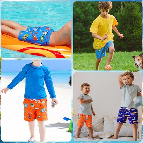 Boys Swim Trunks Toddler Swim Shorts Boys Bathing Suit Kids Swimsuit-Quick Dry,for 3-12 Years in Kuwait