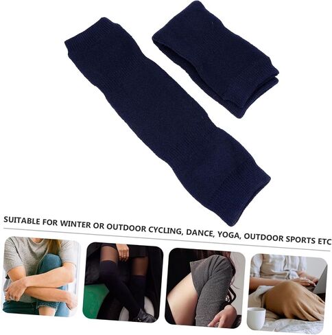 1 Pair Woolen Sleeve for Relief Cashmere Knee Pad for Joint Support Unisex Warm Kneelet for Winter Cycling Yoga Outdoor Activities in Saudi Arabia