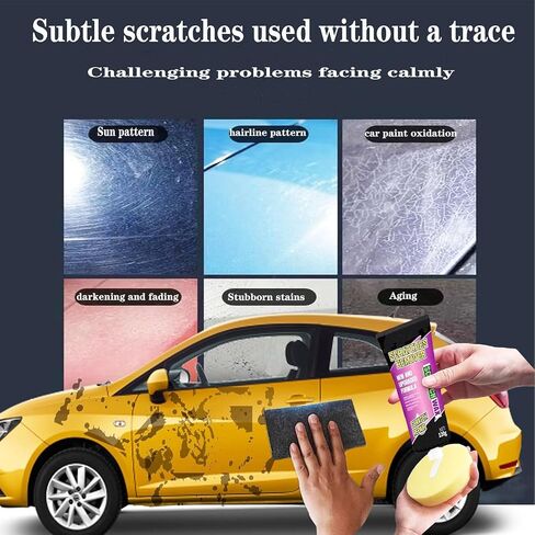 Nano Sparkle™ Cloth Car Scratch Remover and Scratch Repair Paste for Vehicles, Erase Car Scratches 5 in 1 Kit, 3 Inch Buffing Pads for Drill, Car Polish Kit in Saudi Arabia