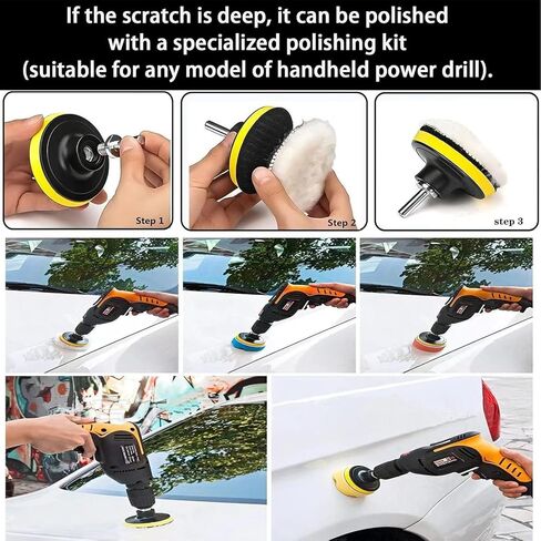 Nano Sparkle™ Cloth Car Scratch Remover and Scratch Repair Paste for Vehicles, Erase Car Scratches 5 in 1 Kit, 3 Inch Buffing Pads for Drill, Car Polish Kit in Saudi Arabia