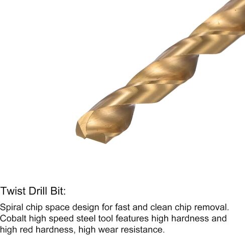 uxcell M6 x 1 Spiral Flute Tap and 5.0mm Twist Drill Bit Set, Metric Titanium Plated 6542 High Speed Steel Machine Threading Screw Thread Tap Drilling Tool in Saudi Arabia