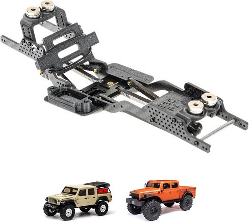 RampCrab Carbon Fiber Chassis Kit for SCX24, 7° Angled Skid, LCG Chassis Kit for Axial SCX24 C10, JLU, Bronco, Upgrade Part in Saudi Arabia