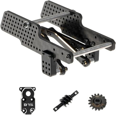 RampCrab Carbon Fiber Chassis Kit for SCX24, 7° Angled Skid, LCG Chassis Kit for Axial SCX24 C10, JLU, Bronco, Upgrade Part in Saudi Arabia