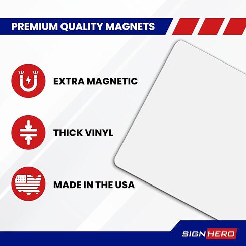 Magnets Blank (2 عبوة)-مجموعة مغناطيسات مدورة للزوايا الفارغة-مغناطيس مثالي من الولايات المتحدة الأمريكية للسيارة للإعلان عن الأعمال التجارية ، شعار الشركة (لـ HOA) ، منع خدوش السيارات والخدوش (كبيرة جدًا) in Kuwait