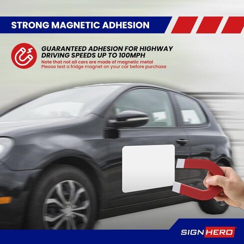 Magnets Blank (2 عبوة)-مجموعة مغناطيسات مدورة للزوايا الفارغة-مغناطيس مثالي من الولايات المتحدة الأمريكية للسيارة للإعلان عن الأعمال التجارية ، شعار الشركة (لـ HOA) ، منع خدوش السيارات والخدوش (كبيرة جدًا) in Kuwait