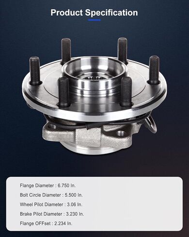 ECCPP Wheel Hub and Bearing Assembly Rear 541004 fit for Infiniti Qx56 2004-2010, for Nissan Armada 2005-2011, for Nissan A 6 Lugs Wheel Bearing Hubs with ABS 1pc in Saudi Arabia