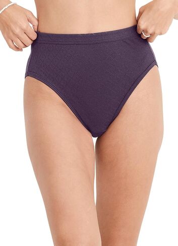 Jockey Women's Underwear Elance Breathe French Cut - 3 Pack, Whisper Stripe/Sheer Peach/Light, 5 in Saudi Arabia